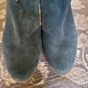 Sexy Rockport blue platform leather boots Adiprene ADIDAS size 9.5